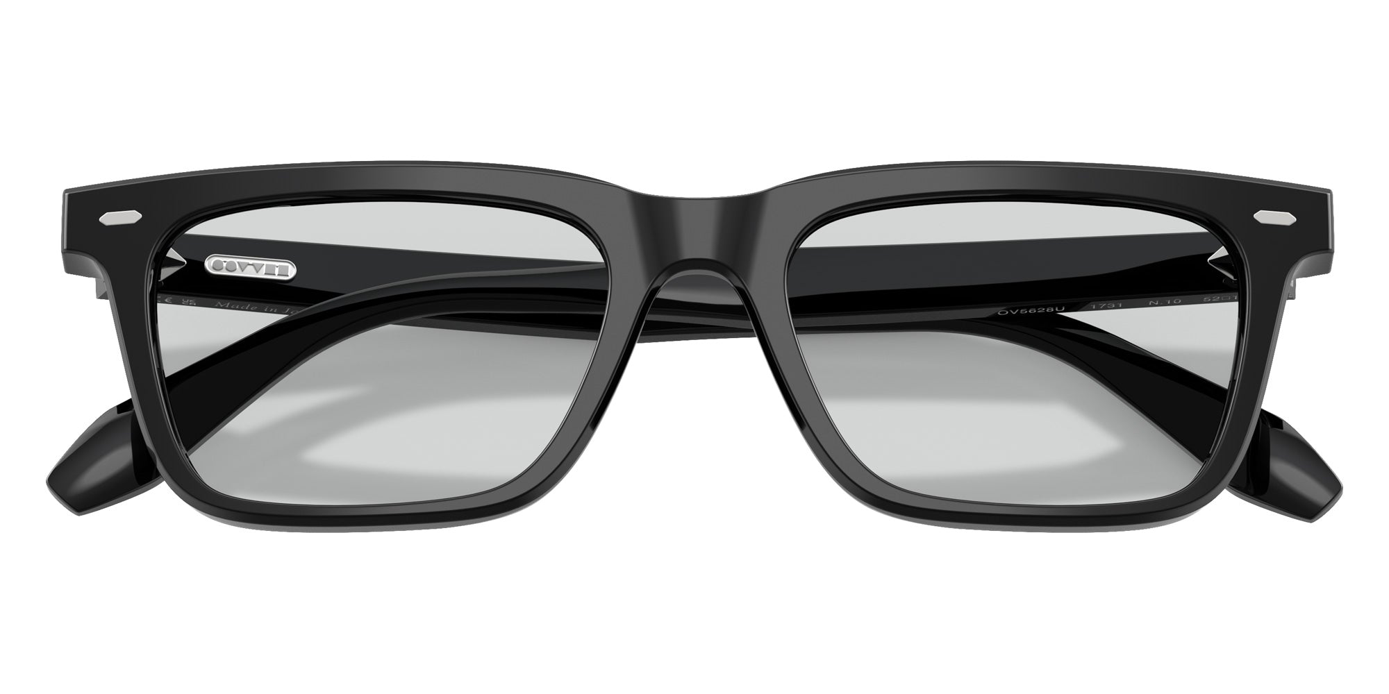 Oliver Peoples® OV5628U Rectangle OV5628U 1731 52 Eyeglasses - Black/Demo Lens Silver Mist 1731