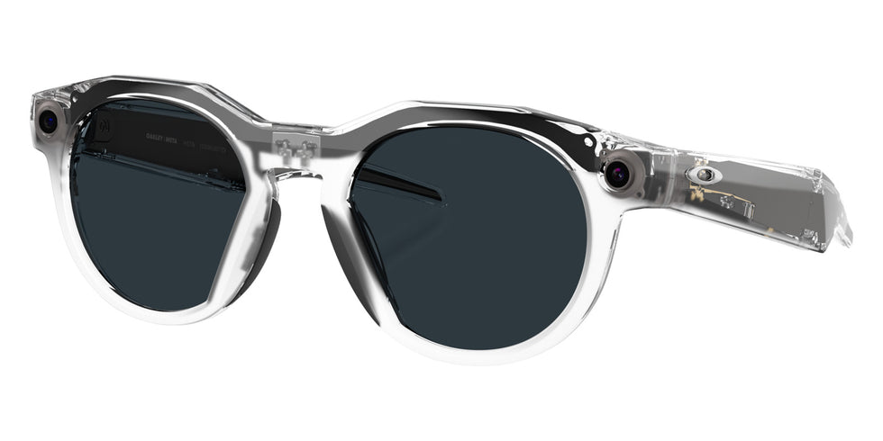 Oakley® Meta OW8002 HSTN - Polished Clear/Clear to Gray Transitions AR Sunglasses