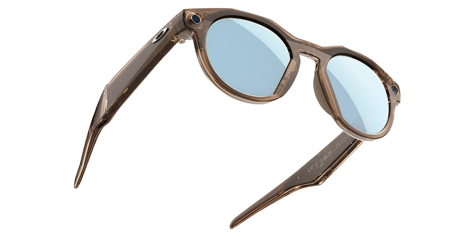 Oakley® Meta OW8002 HSTN - Polished Brown Smoke/Prizm Deep Water Polarized Sunglasses