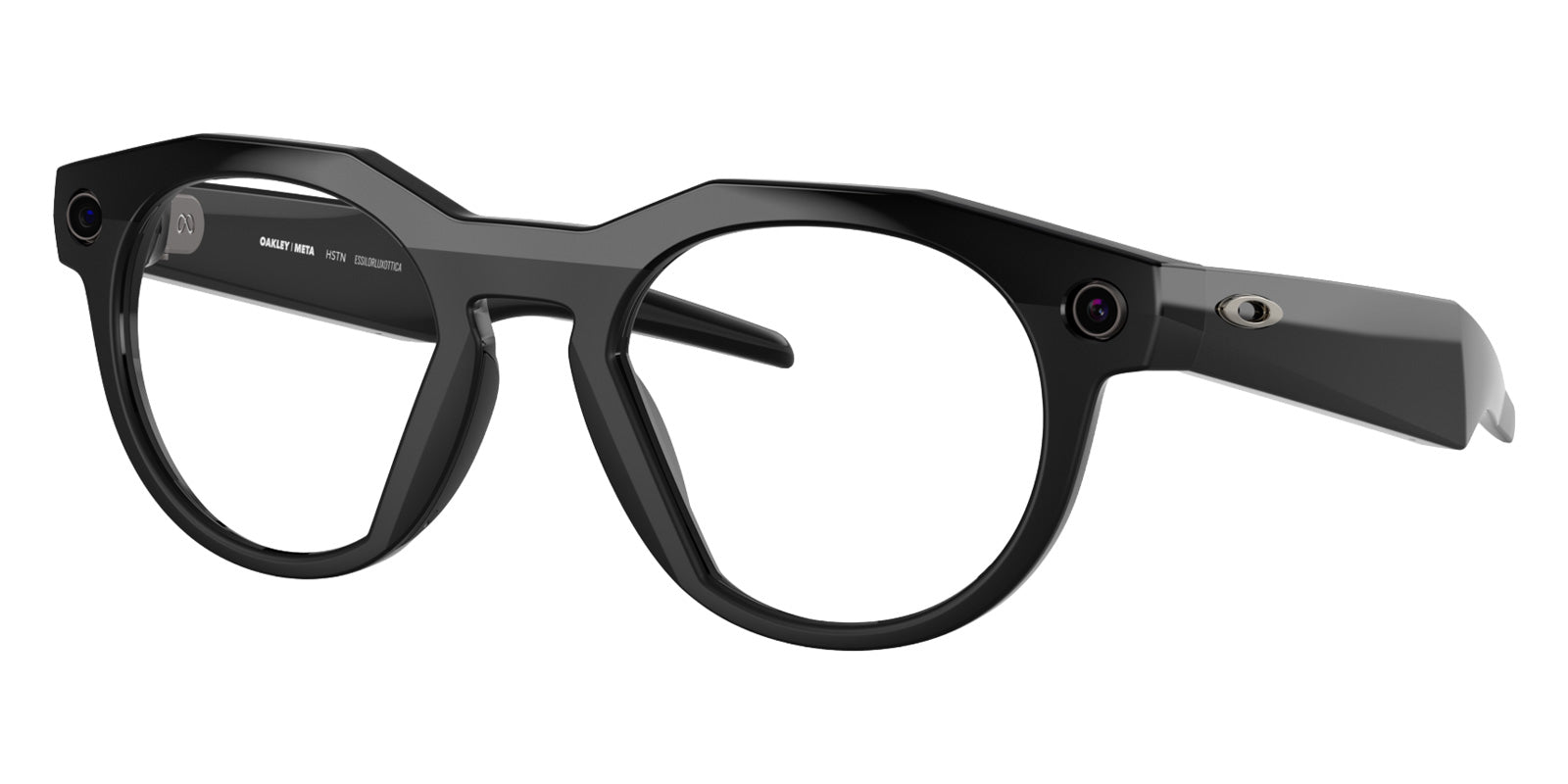 Oakley® Meta OW8002 HSTN - Polished Black/Clear AR Sunglasses
