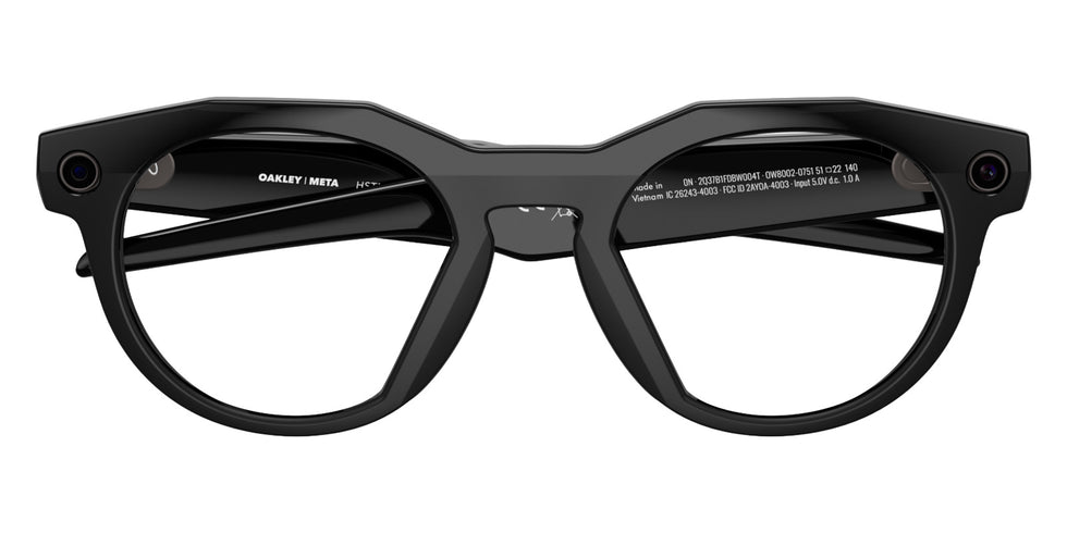 Oakley® Meta OW8002 HSTN - Polished Black/Clear AR Sunglasses