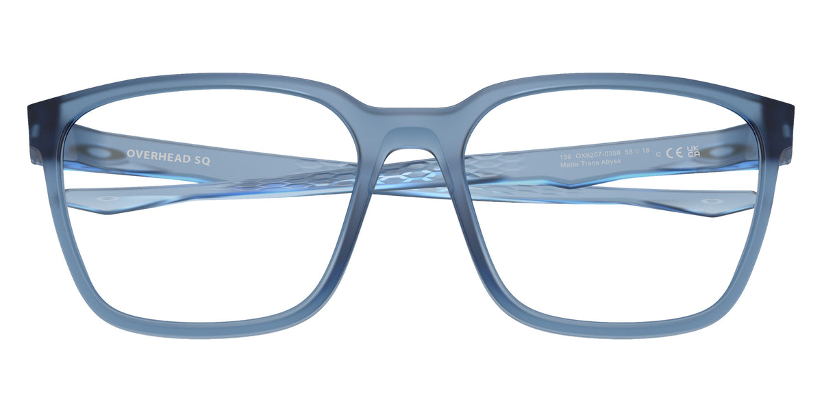 Oakley® OX8207 OVERHEAD SQ Eyeglasses - Matte Transparent Abyss