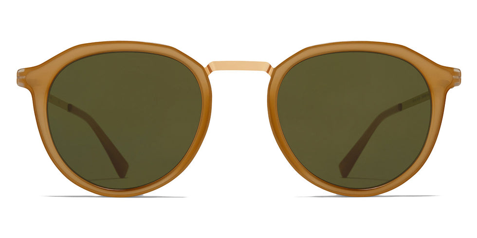Mykita® PAULSON MYK PAULSON A56 Glossy Gold/Brown Dark Brown / Raw Green Solid 47 - A56 Glossy Gold/Brown Dark Brown / Raw Green Solid Sunglasses