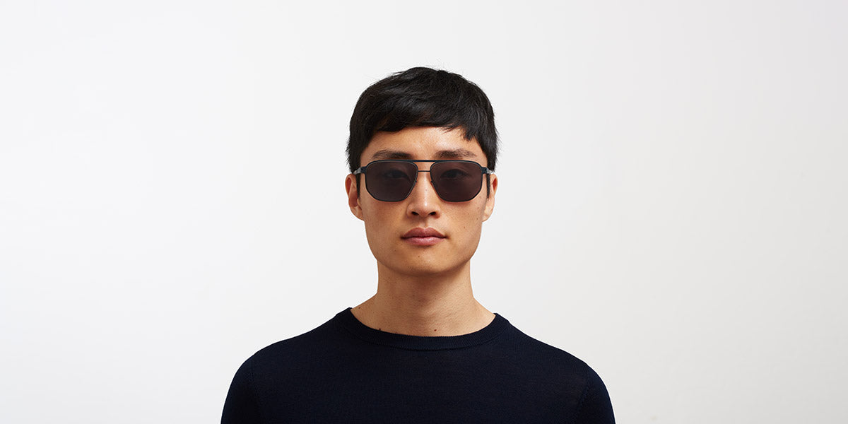 Mykita® PERRY MYK PERRY Indigo/Dark Sand / Polarized Pro Hi-Con Grey 60 - Indigo/Dark Sand / Polarized Pro Hi-Con Grey Sunglasses