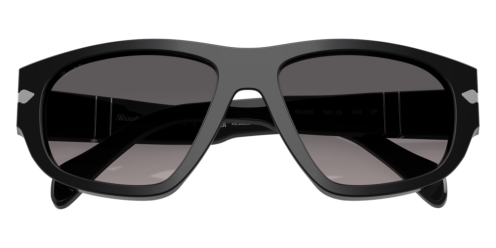 Persol® PO0050S Sunglasses PO0050S 95/M3 58 - Black Light Grey Gradient Dark