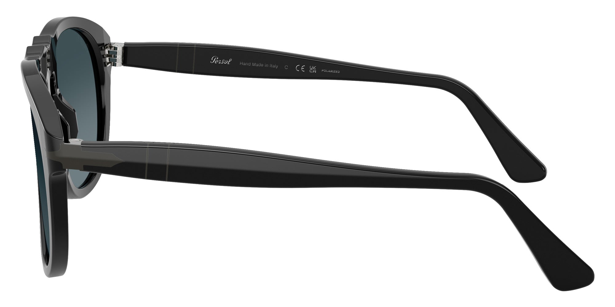 Persol® PO0649NE Sunglasses PO0649NE 95/S3 56 - Black Polar Gradient Blue