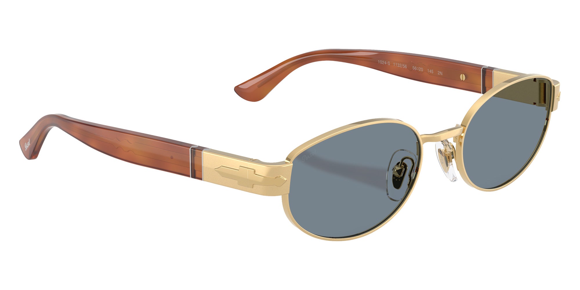 Persol® PO1024S Sunglasses PO1024S 113256 56 - Gold Light Blue