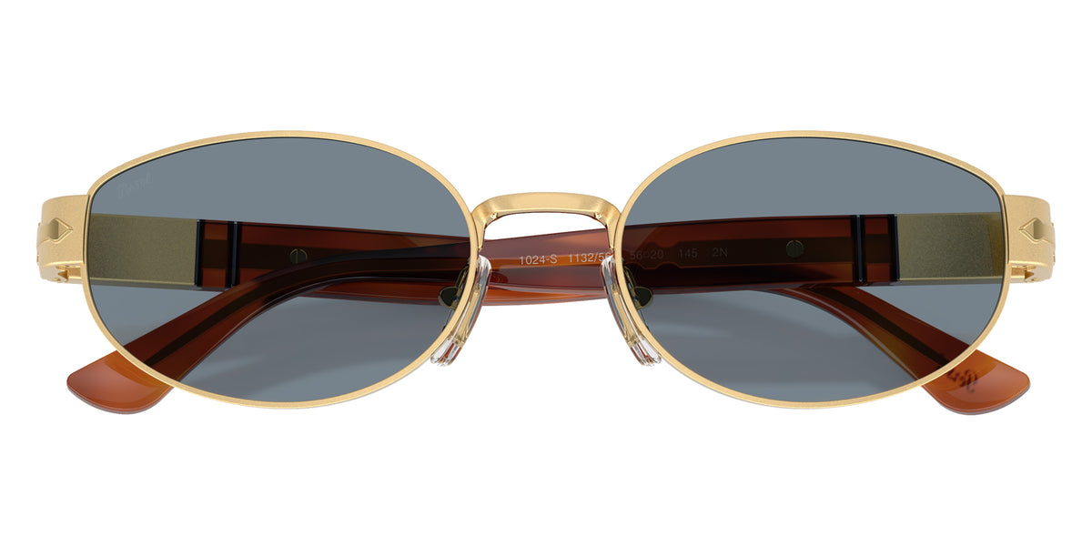 Persol® PO1024S Sunglasses PO1024S 113256 56 - Gold Light Blue