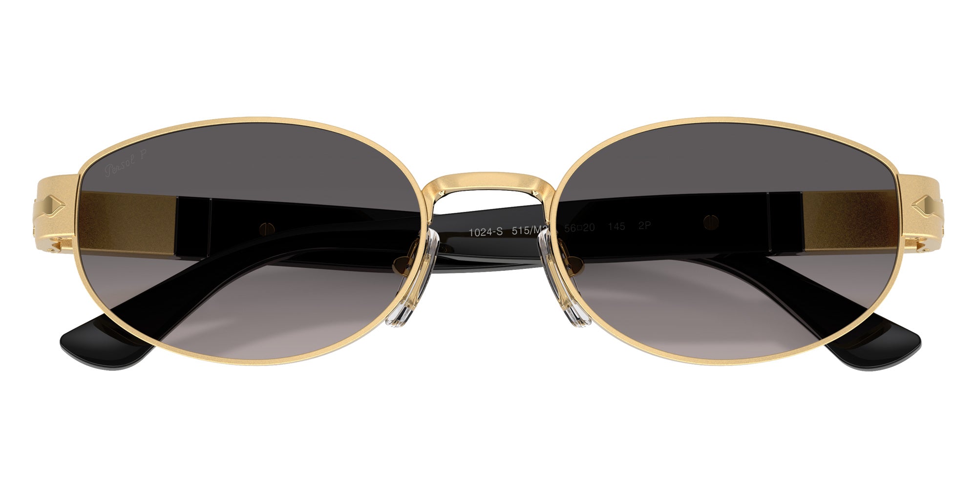 Persol® PO1024S Sunglasses PO1024S 515/M3 56 - Gold Polar Gradient Grey