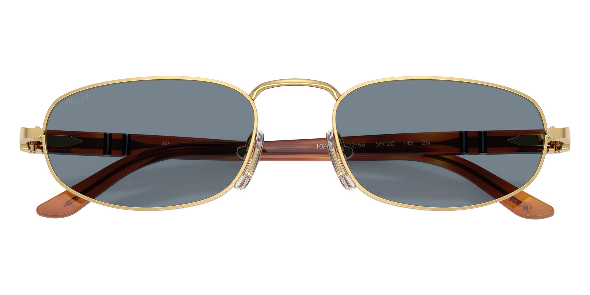 Persol® PO1028S Sunglasses PO1028S 113256 56 - Gold Light Blue