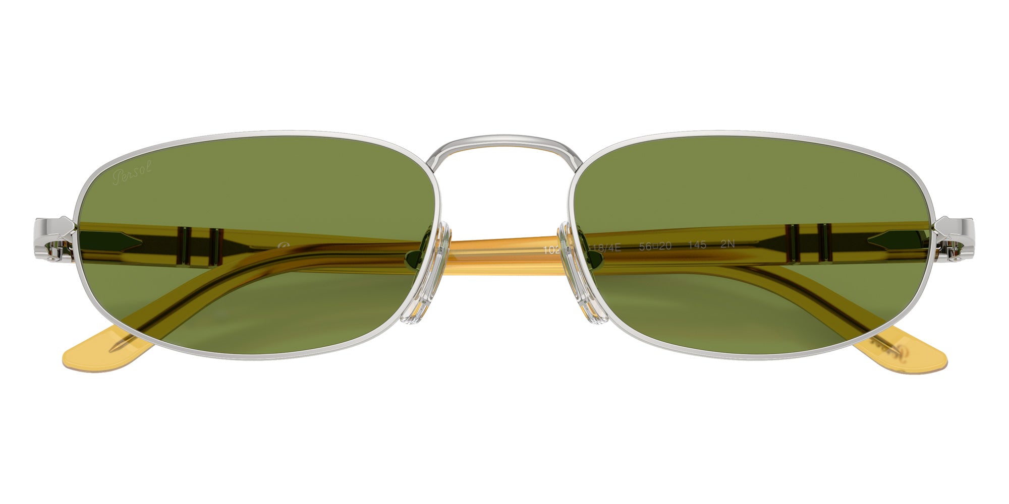 Persol® PO1028S Sunglasses PO1028S 518/4E 56 - Silver Green