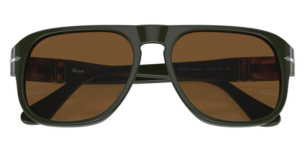 Persol® PO3310S Sunglasses PO3310S 119057 57 - Jean Matte Dark Green Polar Br