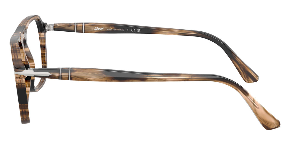 Persol® PO3359V Eyeglasses PO3359V 1236 53 - Jacques Stri.Black / Tras.Grei