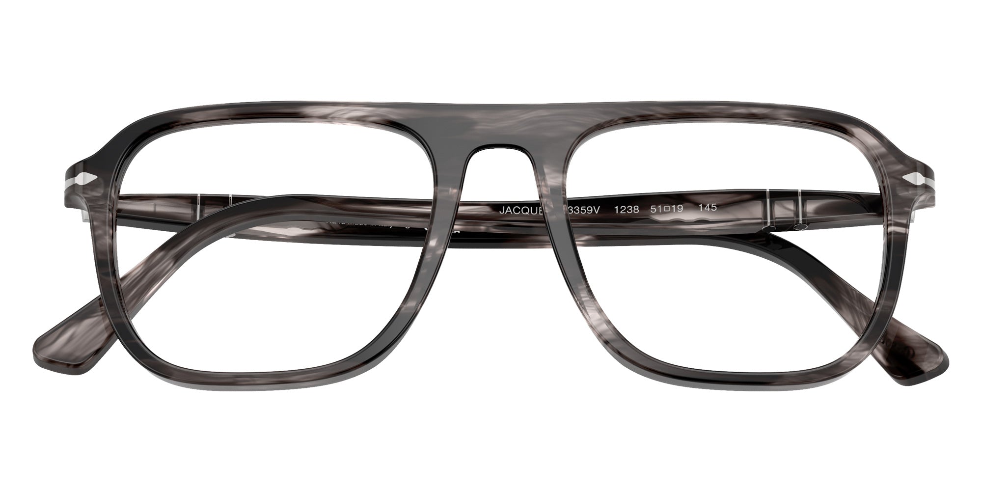 Persol® PO3359V Eyeglasses PO3359V 1238 53 - Jacques Striped Black And Tran