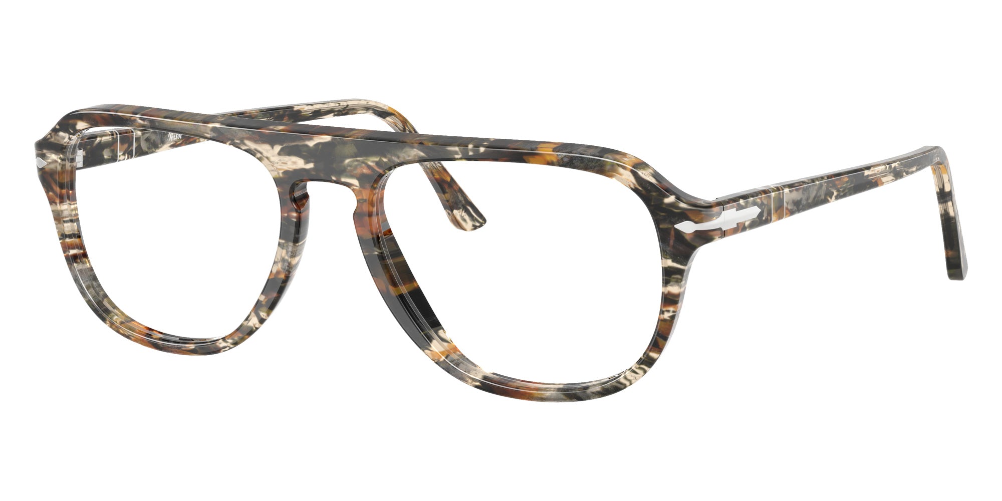 Persol® PO3368V Eyeglasses PO3368V 1221 56 - Amber Brown/Pirate Black