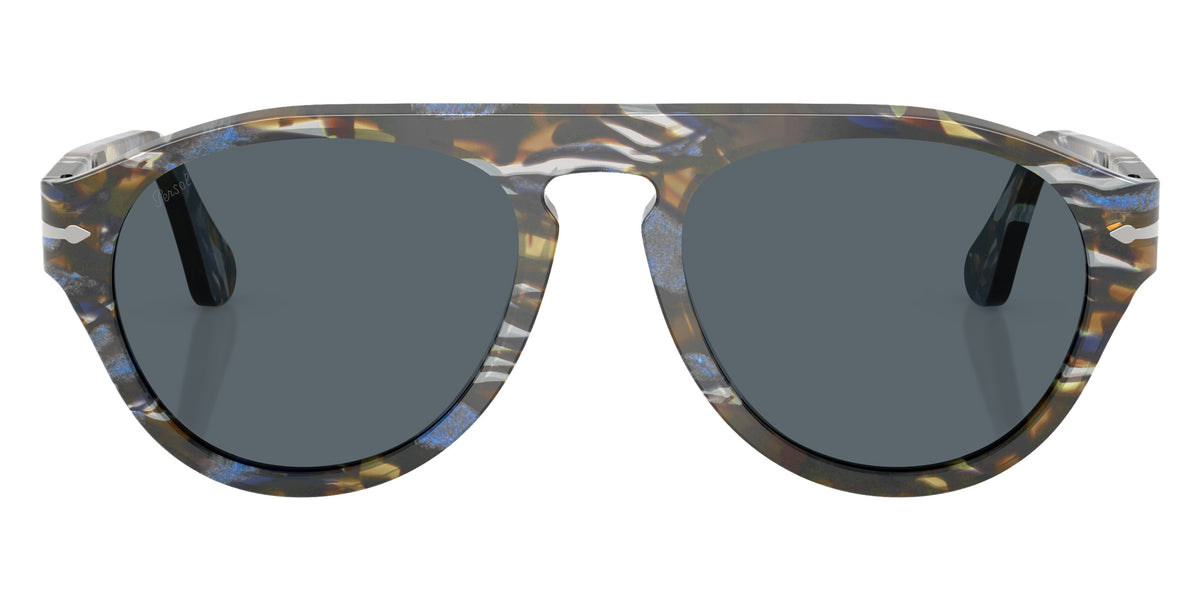 Persol® PO3370S Sunglasses PO3370S 1222R5 56 - Frost Grey/Nautical Blue Blue