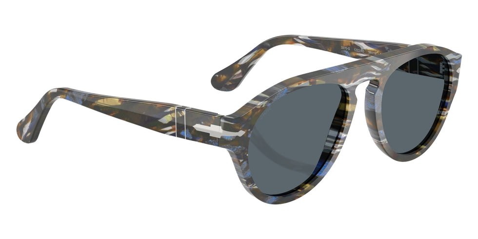 Persol® PO3370S Sunglasses PO3370S 1222R5 56 - Frost Grey/Nautical Blue Blue