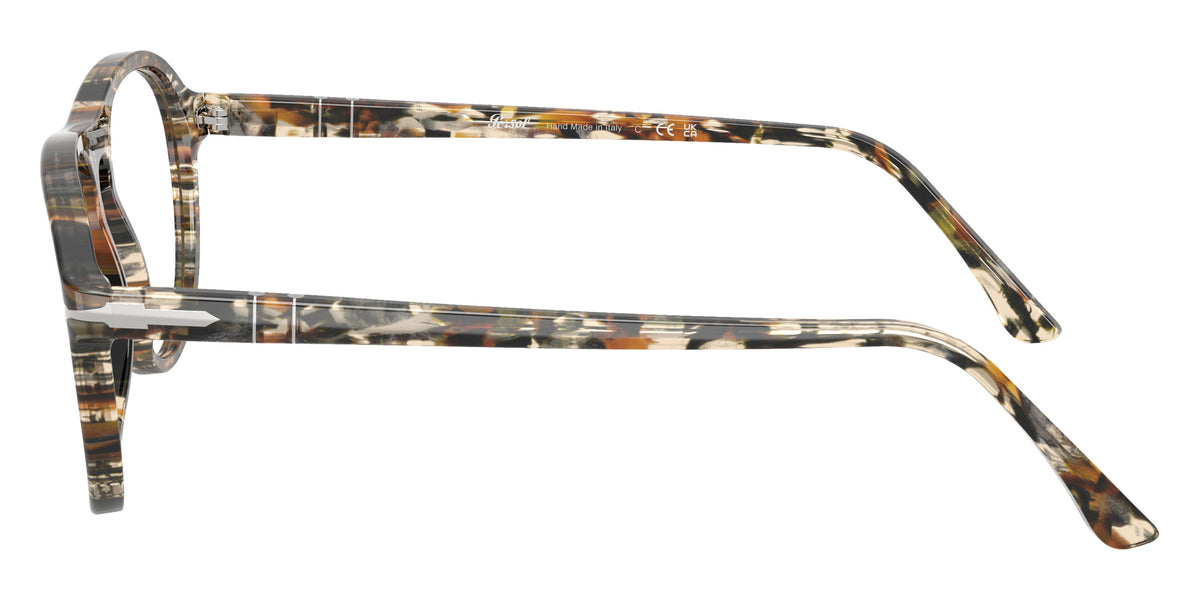 Persol® PO3371V Eyeglasses PO3371V 1221 55 - Lynn Amber Brown/Pirate Black