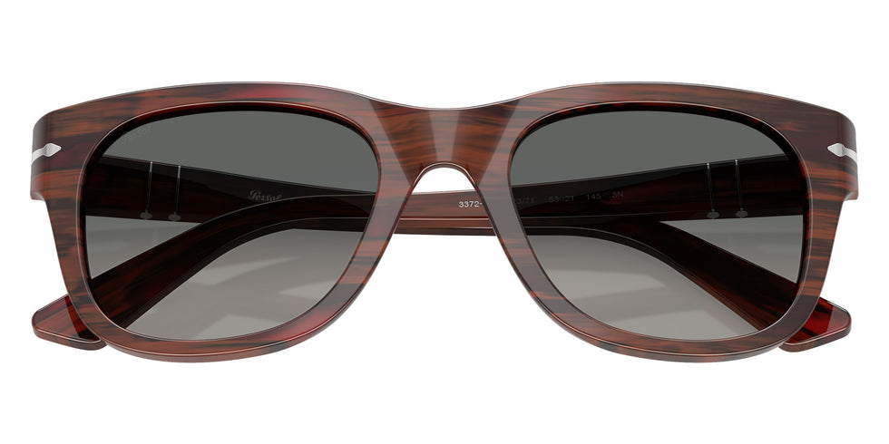 Persol® PO3372S Sunglasses PO3372S 122371 55 - Striped Burgundy Gradient Grey