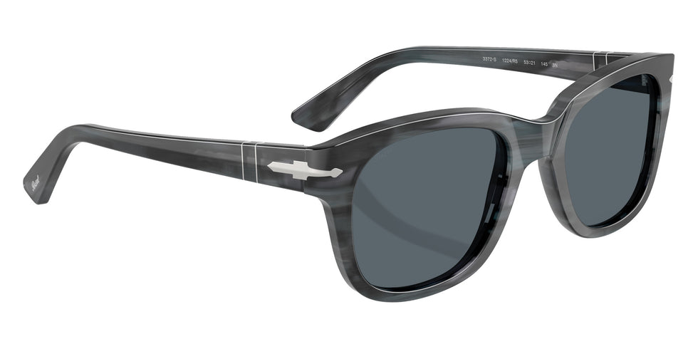 Persol® PO3372S Sunglasses PO3372S 1224R5 55 - Striped Grey Blue