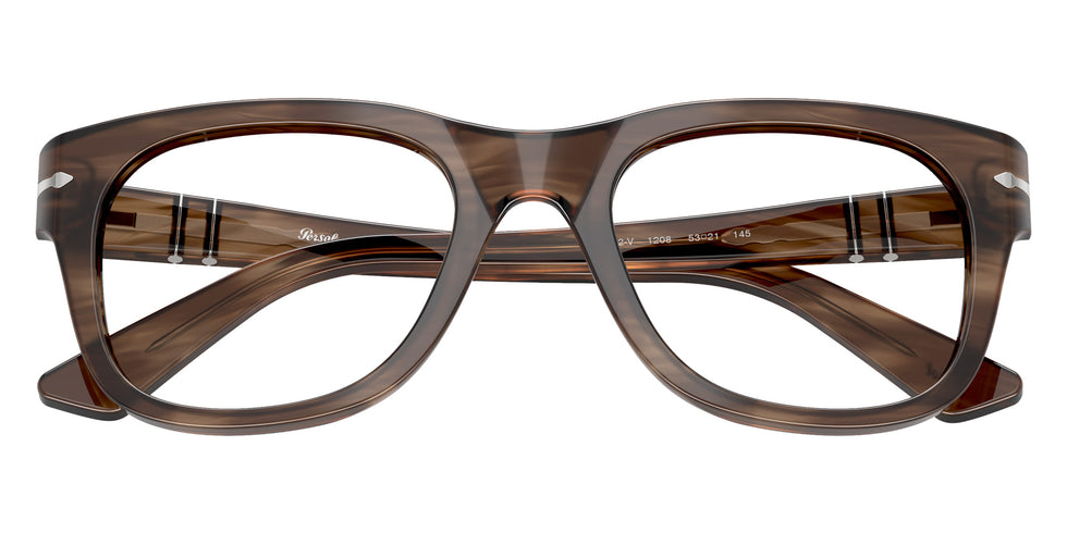 Persol® PO3372V Eyeglasses PO3372V 1208 51 - Striped Brown