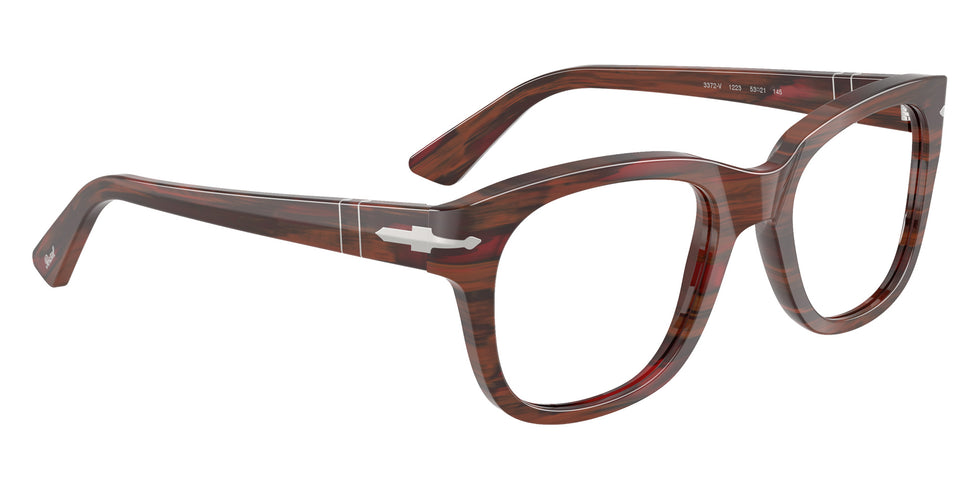 Persol® PO3372V Eyeglasses PO3372V 1223 51 - Striped Burgundy