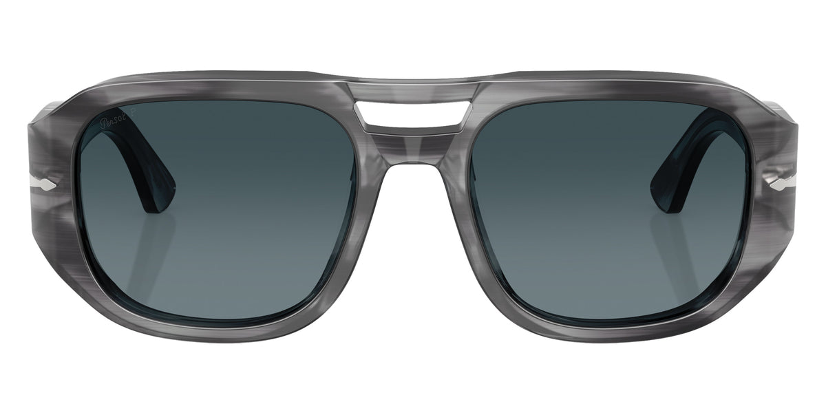 Persol® PO3373S Sunglasses PO3373S 1192S3 56 - Vincent Striped Grey Light Blu