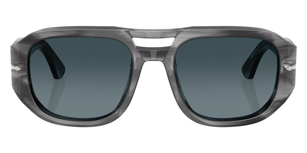Persol® PO3373S Sunglasses PO3373S 1192S3 56 - Vincent Striped Grey Light Blu