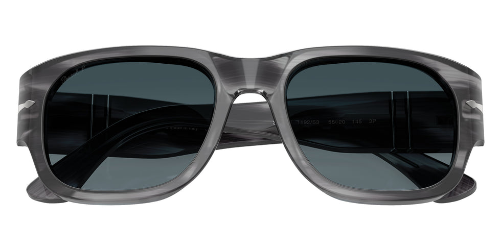 Persol® PO3380S Sunglasses PO3380S 1192S3 55 - Striped Grey Light Blue Gradie