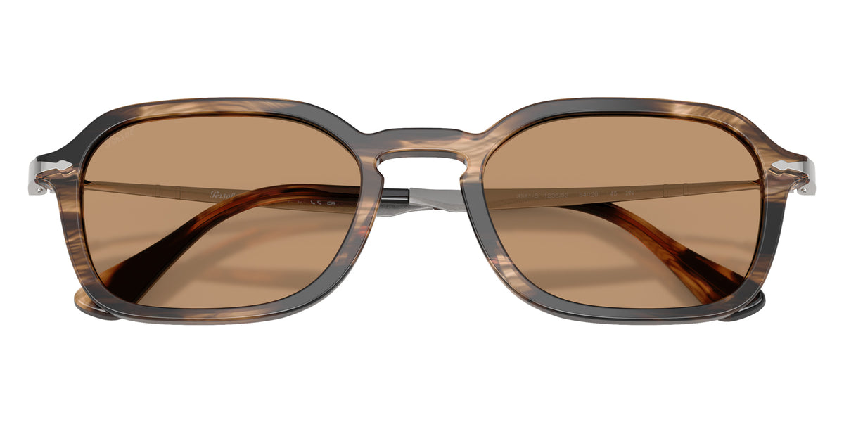 Persol® PO3381S Sunglasses PO3381S 123653 54 - Striped Black And Greish Brown