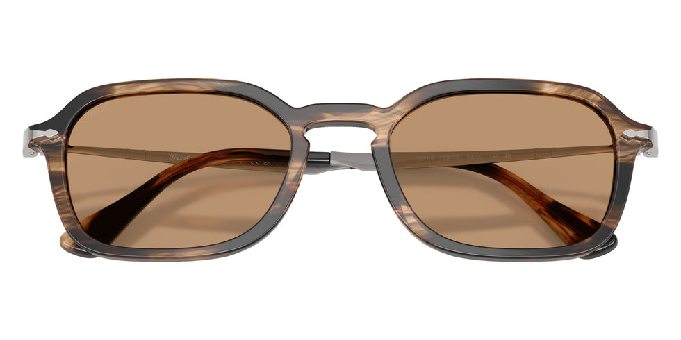 Persol® PO3381S Sunglasses PO3381S 123653 54 - Striped Black And Greish Brown