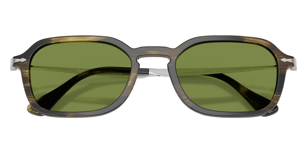 Persol® PO3381S Sunglasses PO3381S 12374E 54 - Striped Black And Olive Green