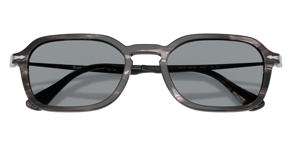 Persol® PO3381S Sunglasses PO3381S 1238R5 54 - Striped Black And Grey Blue