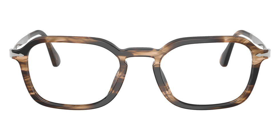 Persol® PO3381V Eyeglasses PO3381V 1236 54 - Striped Black And Greish Brown