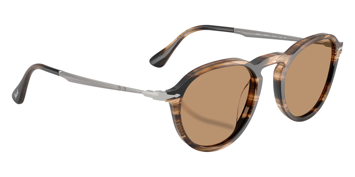 Persol® PO3383S Sunglasses PO3383S 123653 54 - Striped Black And Greish Brown