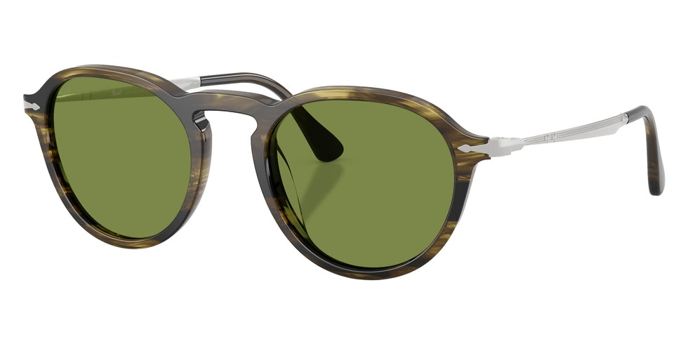 Persol® PO3383S Sunglasses PO3383S 12374E 54 - Striped Black And Olive Green