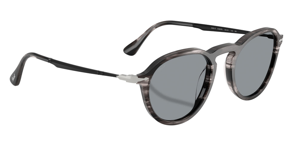 Persol® PO3383S Sunglasses PO3383S 1238R5 54 - Striped Black And Grey Blue