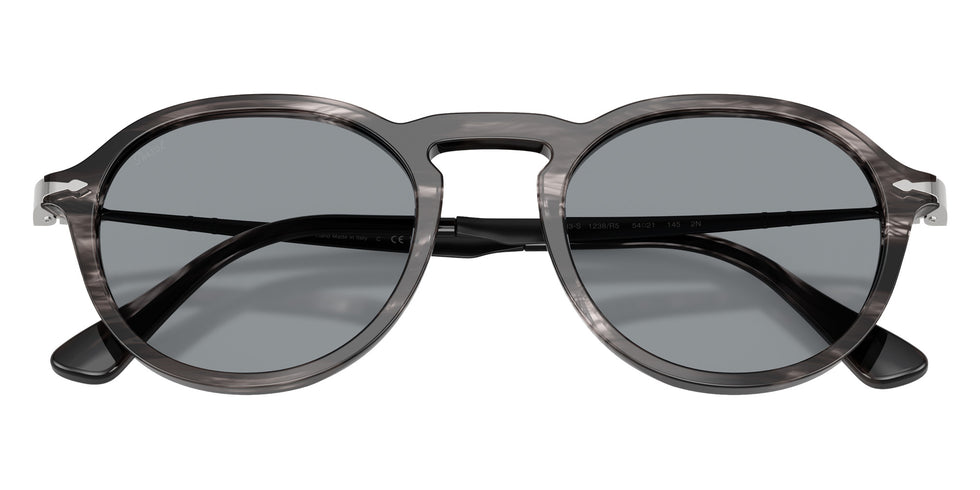 Persol® PO3383S Sunglasses PO3383S 1238R5 54 - Striped Black And Grey Blue