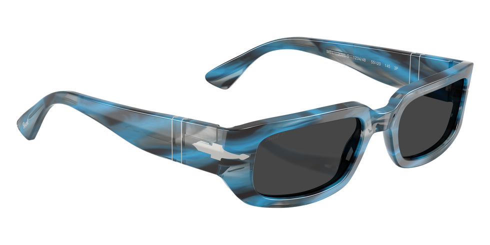 Persol® PO3385S Sunglasses PO3385S 123448 55 - Mel Striped Blue And Grey Pola