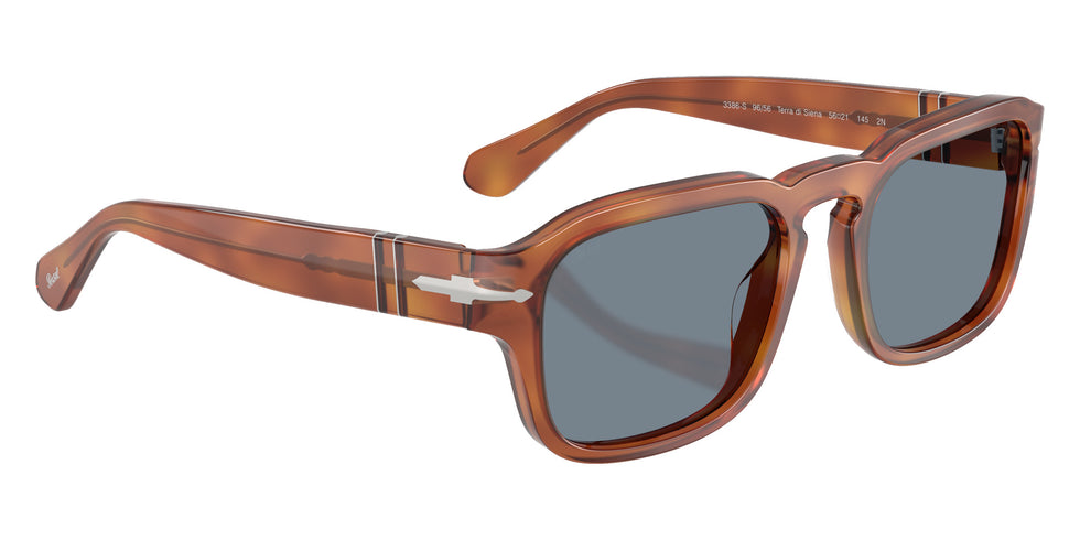 Persol® PO3386S Sunglasses PO3386S 96/56 56 - Terra Di Siena Light Blue