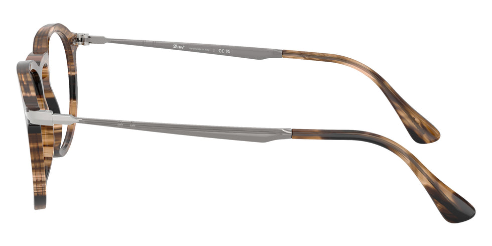 Persol® PO3387V Eyeglasses PO3387V 1236 51 - Pier Striped Black And Greish