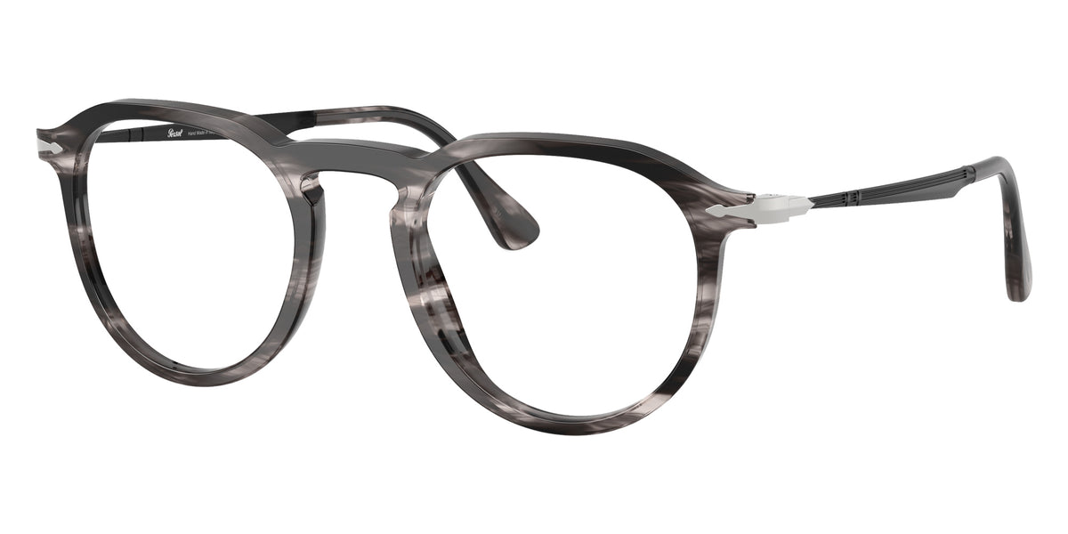 Persol® PO3387V Eyeglasses PO3387V 1238 51 - Pier Striped Black And Grey