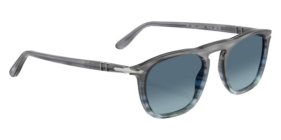 Persol® PO3391S Sunglasses PO3391S 1205Q8 55 - Gae Grey Striped Blue Azure Gr