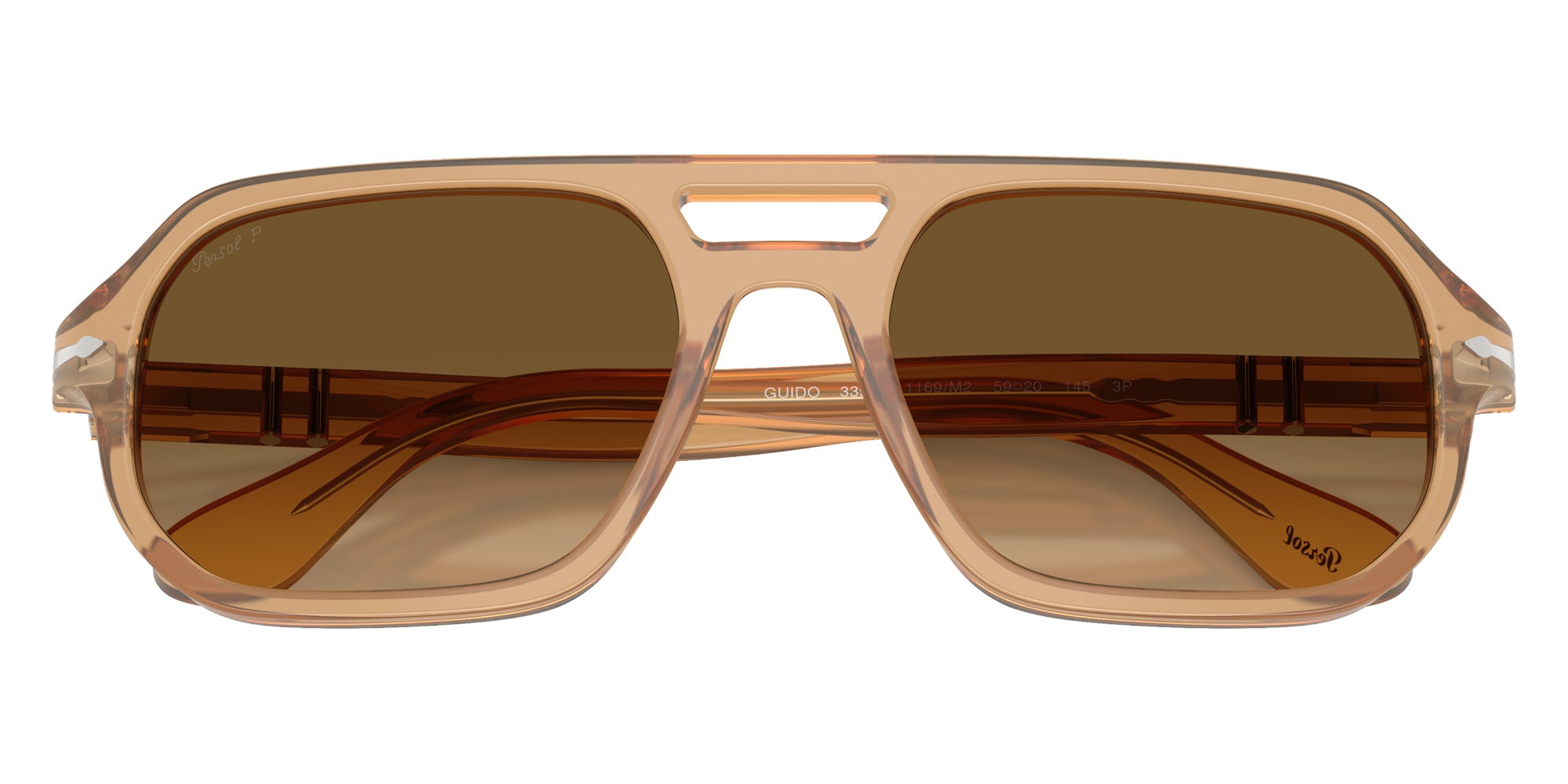 Persol® PO3393S Sunglasses PO3393S 1169M2 59 - Guido Opal Beige Brown Gradien