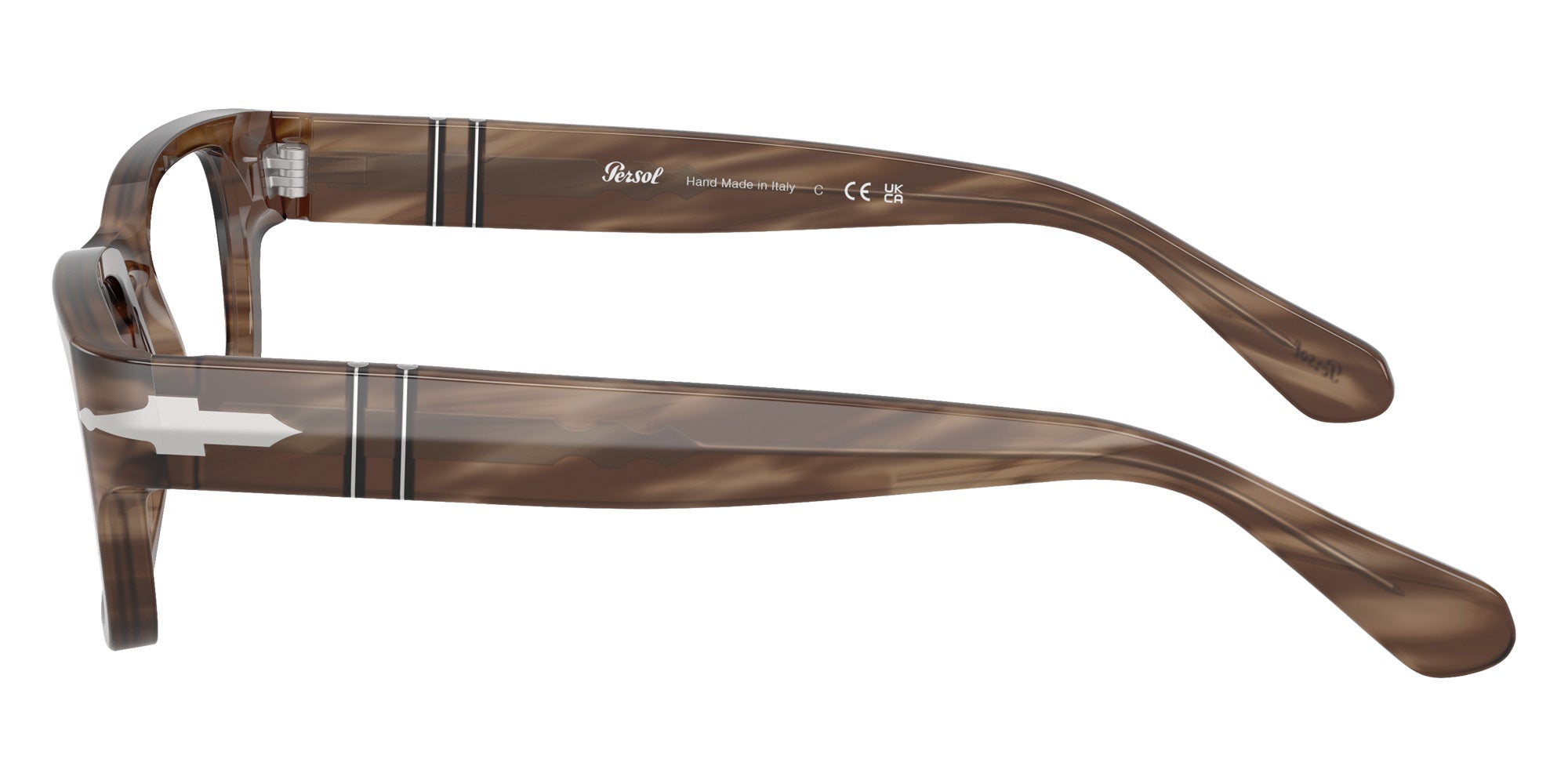 Persol® PO3399V Eyeglasses PO3399V 1208 55 - Striped Brown