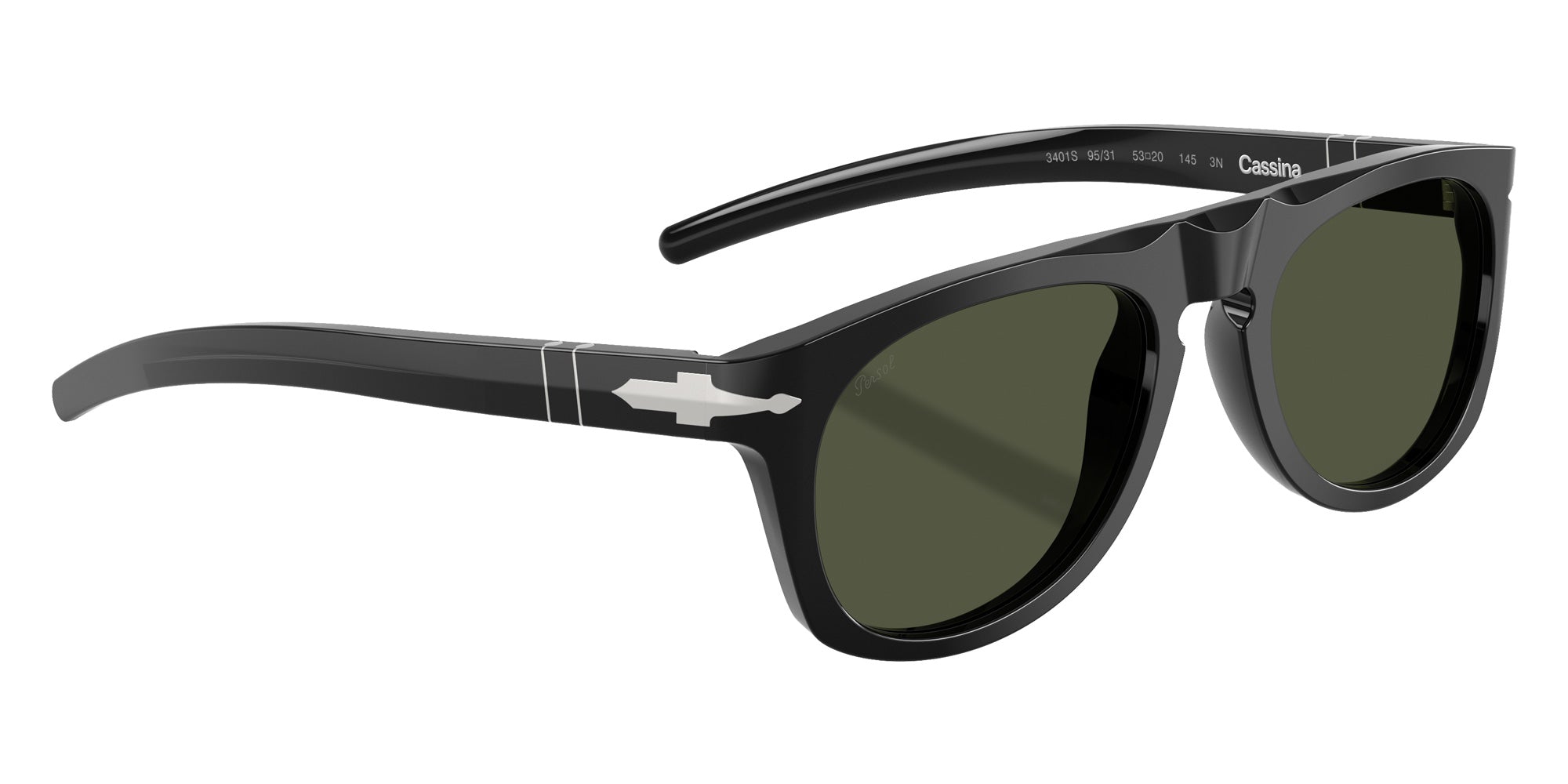 Persol® PO3401S - Persol & Cassina Collection Sunglasses PO3401S 95/31 53 - Black Green