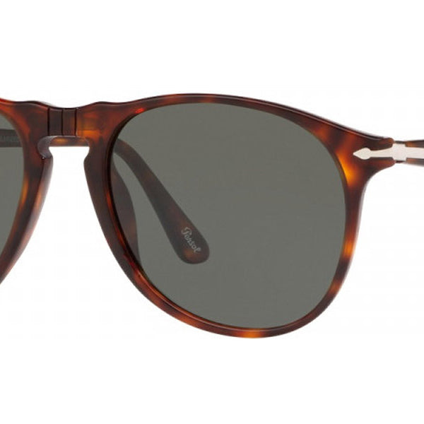 Persol® PO9649S PS PO9649S 24/58 55 - 24/58 Havana / Green polarized Sunglasses