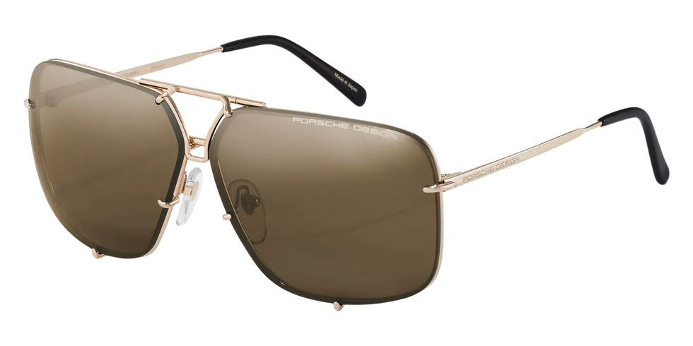 Porsche Design® Squared Aviator #1 Sunglasses - Gold