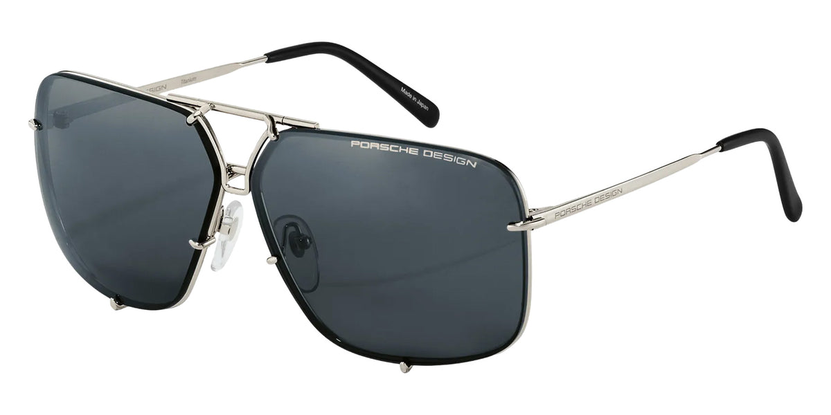 Porsche Design® Squared Aviator #1 Sunglasses - Palladium Metallic