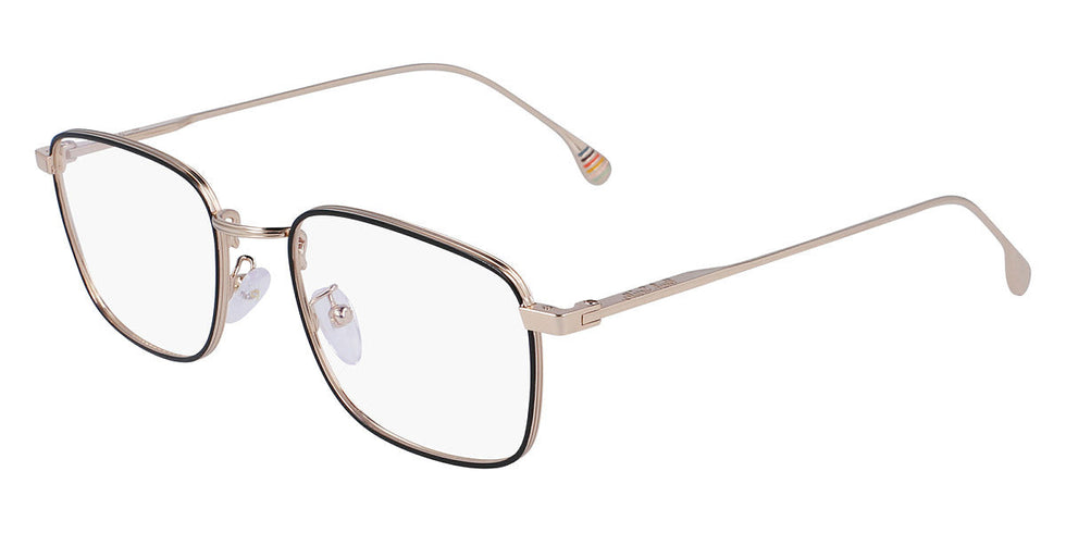 Paul Smith® Garrick PSM PSOP09652 GARRICK 002 52 - 002 Shiny Light Gold Shiny Black Eyeglasses